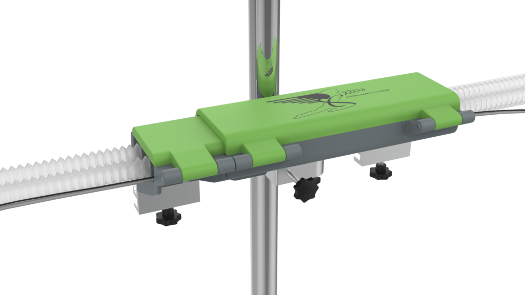 Digital design of a medical device managing tubes in the ICU.
