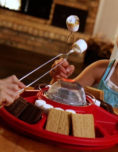 The Sterno S'mores Maker tray in action!
