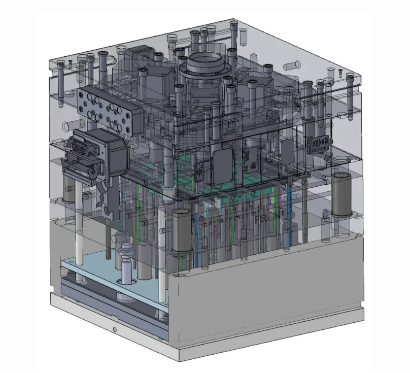 Tooling a plastic injection mold requires precision and craftsmanship.