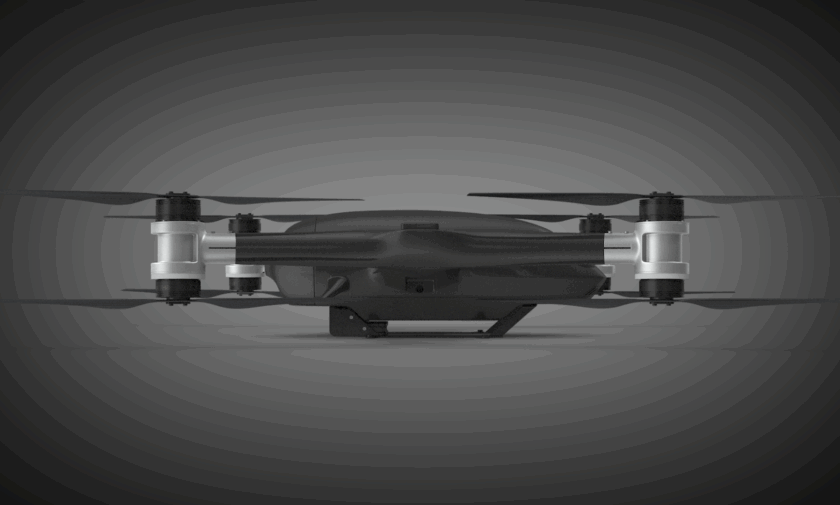 Conceptual rendering of a new UAS platform featuring custom plastic components.